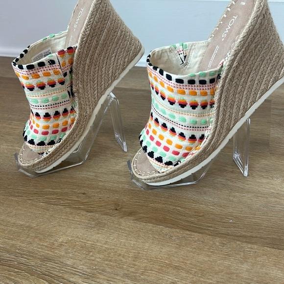 Toms Multicolor Espadrille Wedge Sandals - Picture 4 of 9